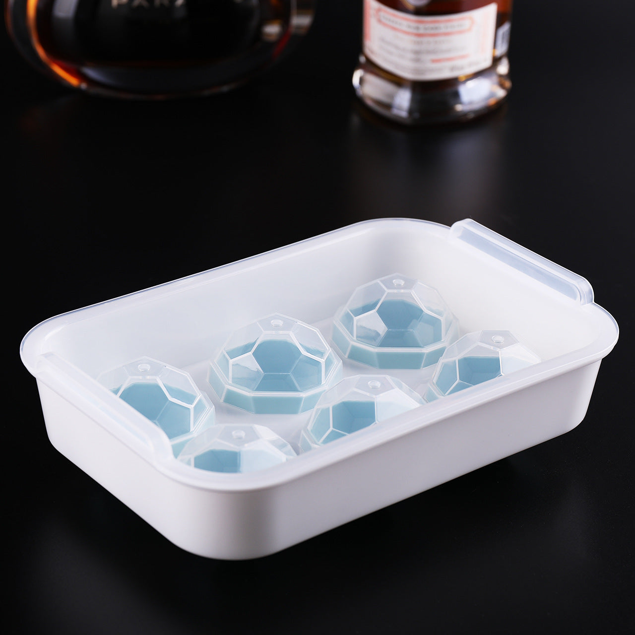 Silicone Ice Ball Tray with Cover Reusable Ice Cubes Maker Ice Cream Molds Form Chocolate Mold Whiskey Bar Tools