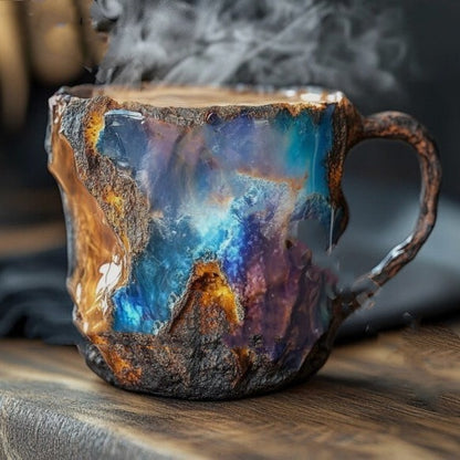 Elegant Resin Crystal Coffee Mugs With Handles