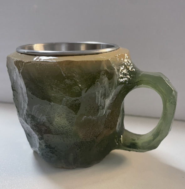 Elegant Resin Crystal Coffee Mugs With Handles