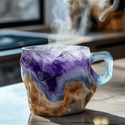 Elegant Resin Crystal Coffee Mugs With Handles