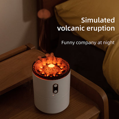 Volcanic Flame Aroma Essential Oil Diffuser | USB Portable Humidifier & Night Light Lamp