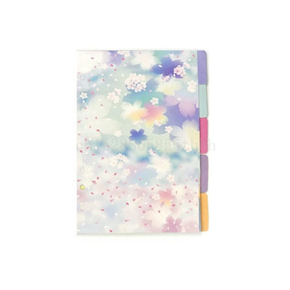 Cherry Blossoms Style A5 A6 Loose Leaf Notebook Divider. Separator for Diary, Paper, Planner, Binders, School Students, work.