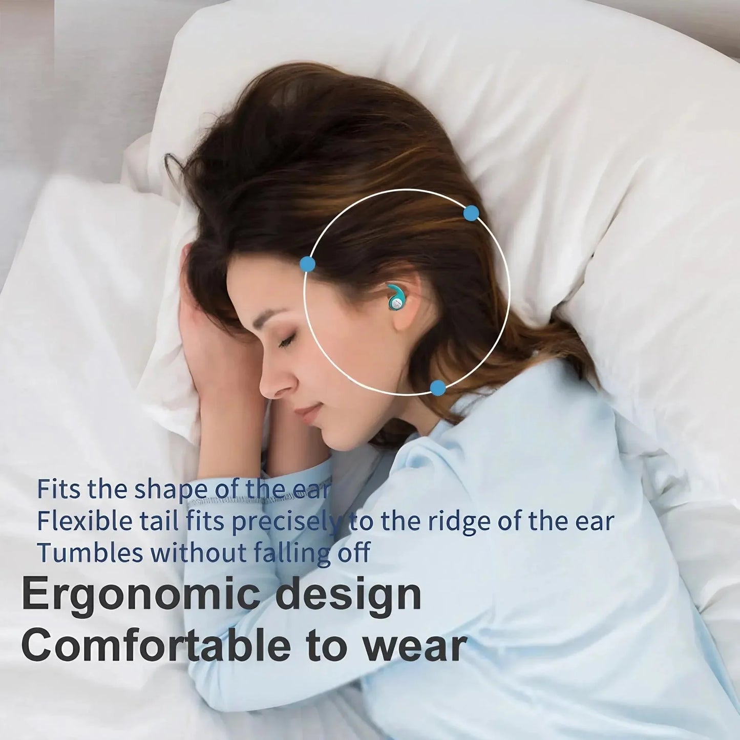 Soft Silicone Noise Canceling Earplugs - Waterproof, Comfortable for Sleep and Swimming for creating a Silent Environment.