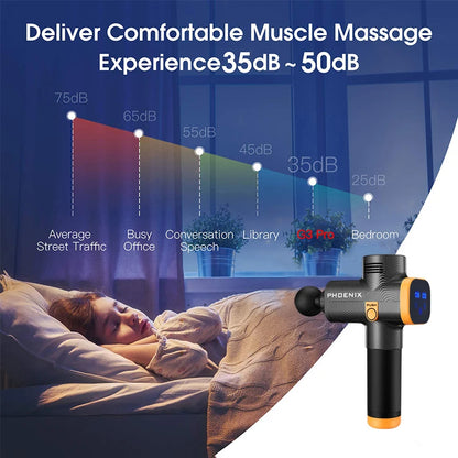 Portable Deep-Tissue Massage Gun – Muscle Relaxation & Pain Relief for Medical and Injury Recovery | Handheld Portable Fascia Gun with Dynamic Display