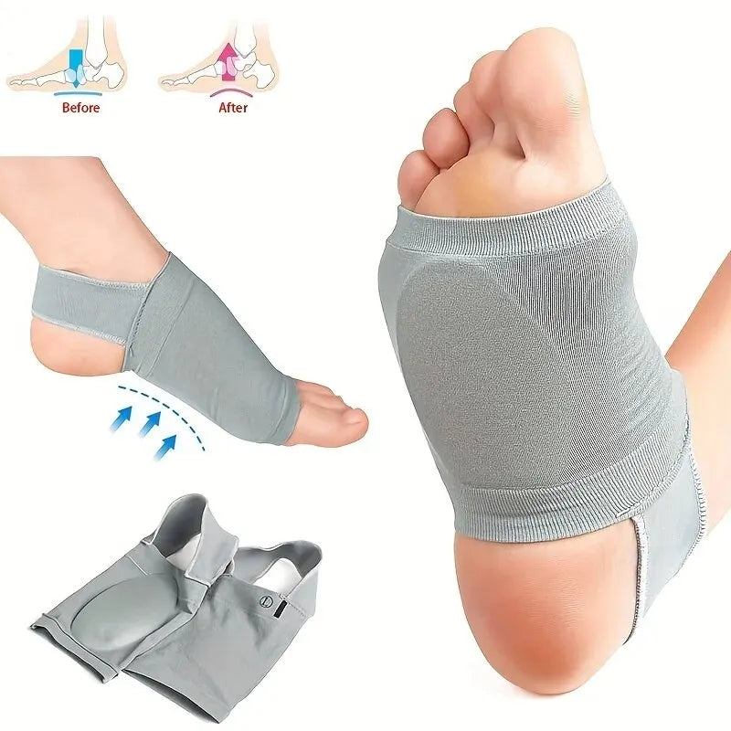 Foot Arch Support Sleeves - Compression Brace for Flat Foot Support & Plantar Fasciitis Relief