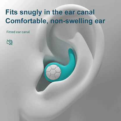 Soft Silicone Noise Canceling Earplugs - Waterproof, Comfortable for Sleep and Swimming for creating a Silent Environment.