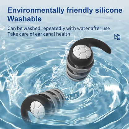 Soft Silicone Noise Canceling Earplugs - Waterproof, Comfortable for Sleep and Swimming for creating a Silent Environment.