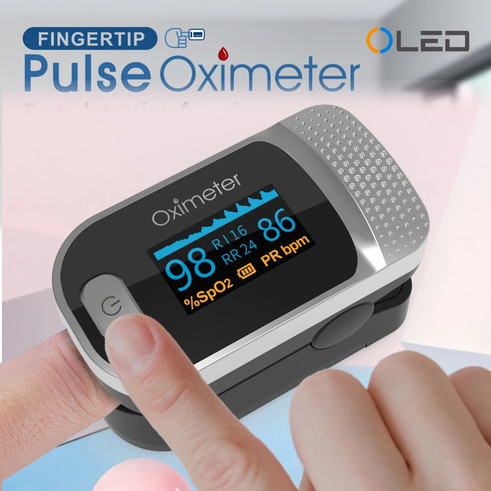 Finger Pulse Oximeter – Accurate SPO2, PR, PI, RR, and Heart Rate Monitoring