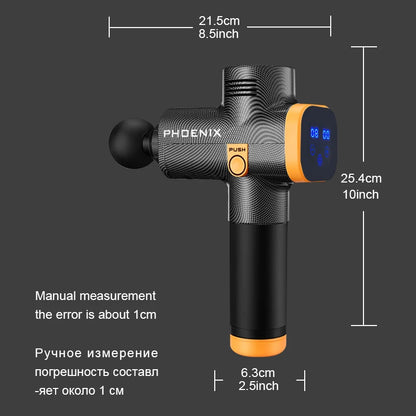 Portable Deep-Tissue Massage Gun – Muscle Relaxation & Pain Relief for Medical and Injury Recovery | Handheld Portable Fascia Gun with Dynamic Display