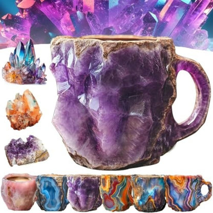 Elegant Resin Crystal Coffee Mugs With Handles