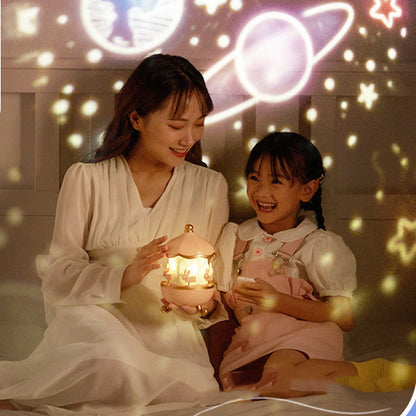 Beautiful Night Light Projector - USB Rechargeable Led Night Lamp with 12 Films