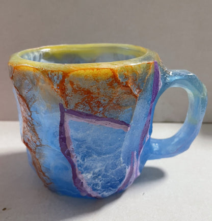 Elegant Resin Crystal Coffee Mugs With Handles